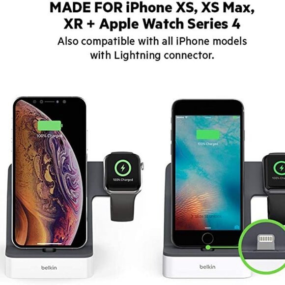NEW Belkin Powerhouse Charging Dock for Apple Watch + iPhone - Picture 3 of 6